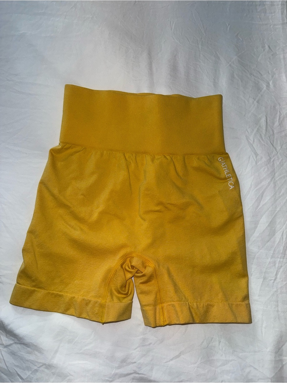 G athletica Mustard Yellow High-Rise Shorts